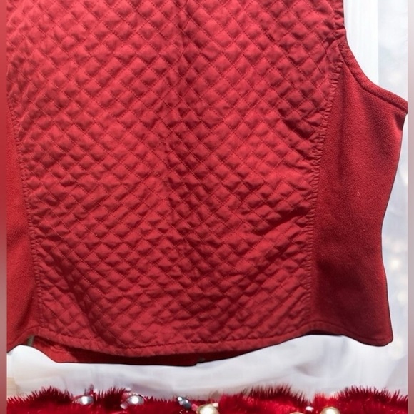 🌟 Columbia Lined Zip Front Red Vest, Sz XL Women’s lightweight technical - Picture 10 of 14